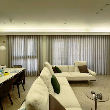 【客廳單一層窗紗／布｜窗簾規劃新思維】